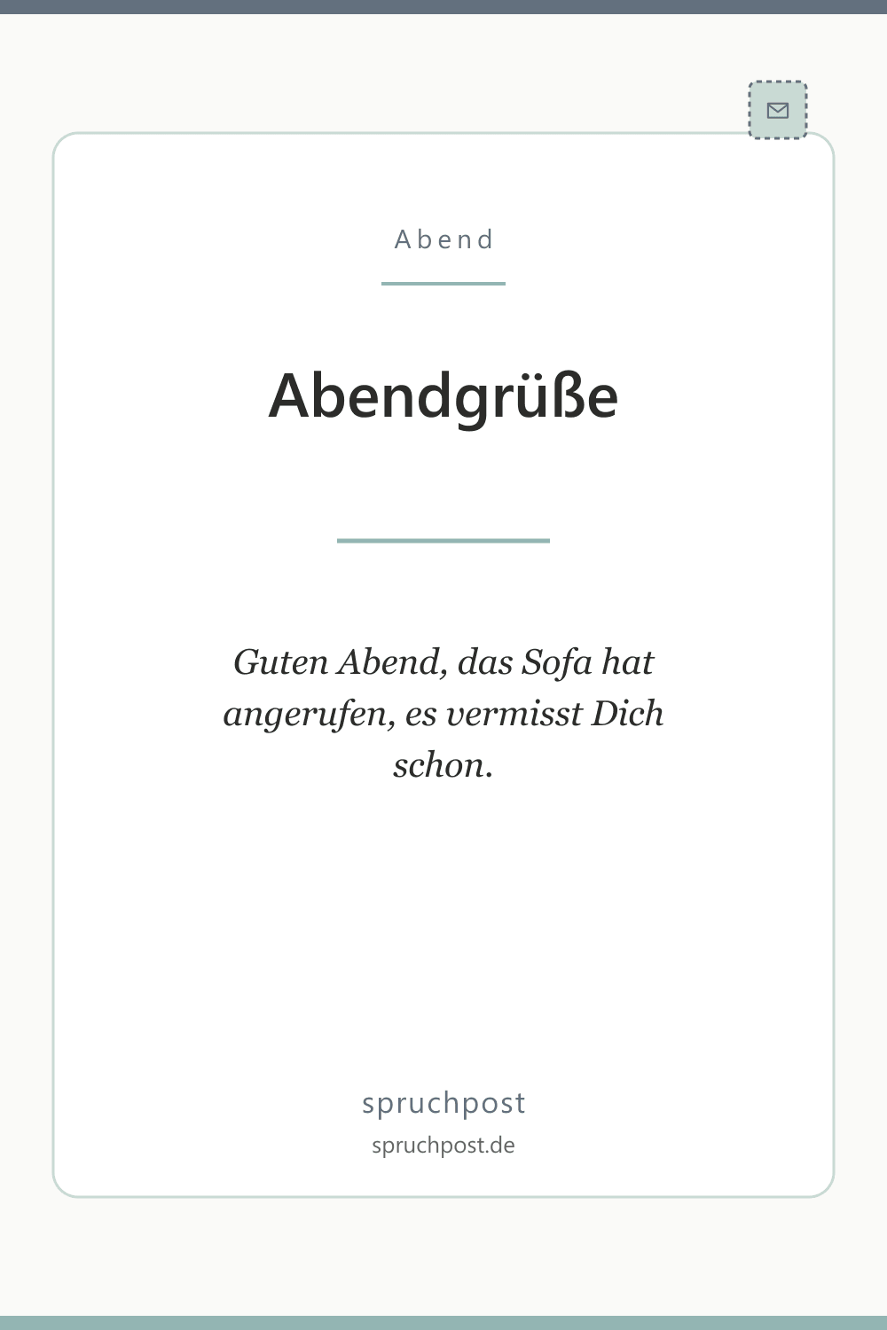 Spruchbild: Lustige Abendgrüße