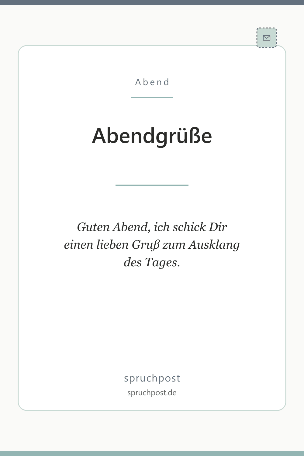 Spruchbild: Abendgrüße für WhatsApp