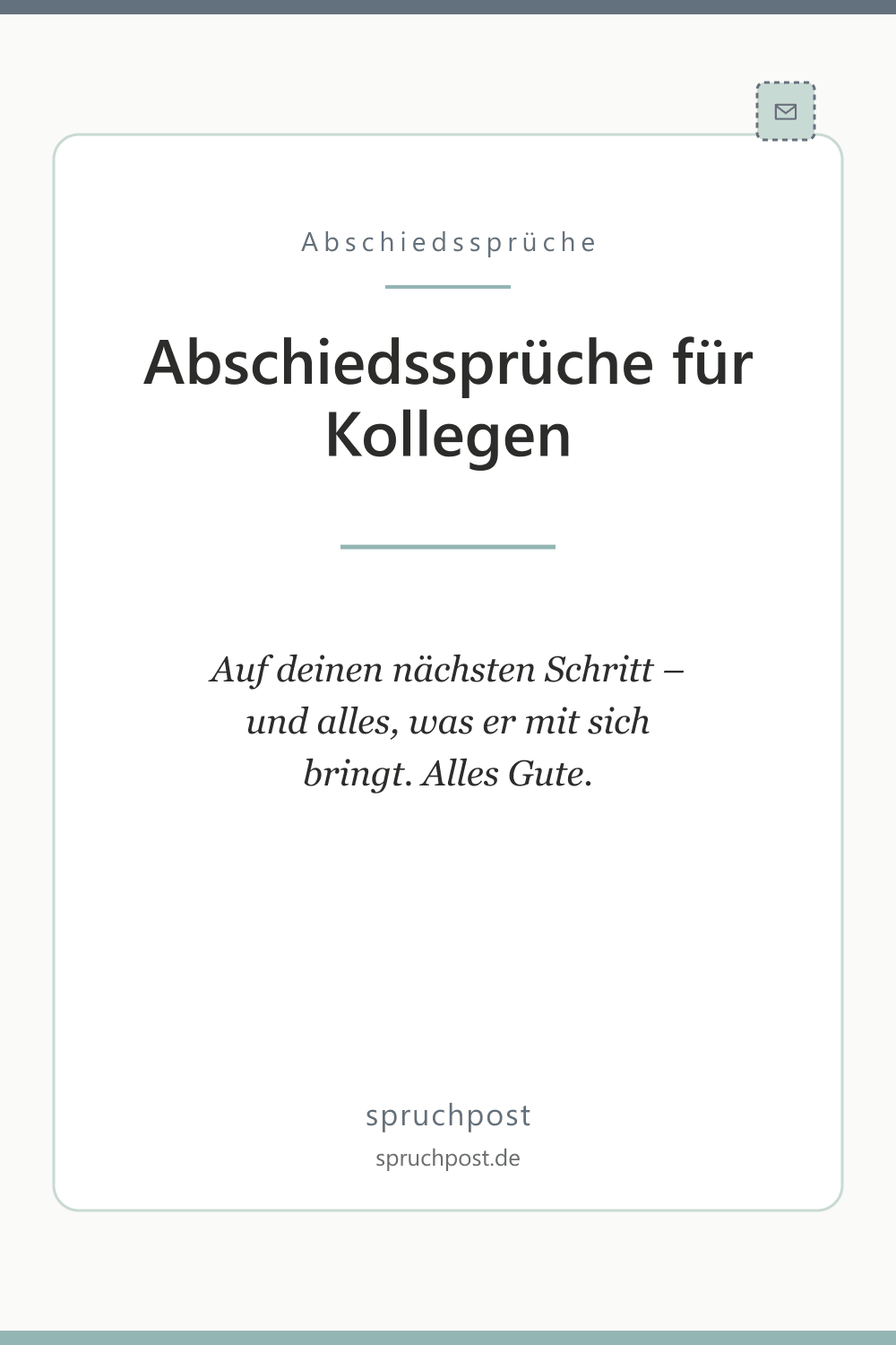 Spruchbild: Abschiedssprüche für Kollegen