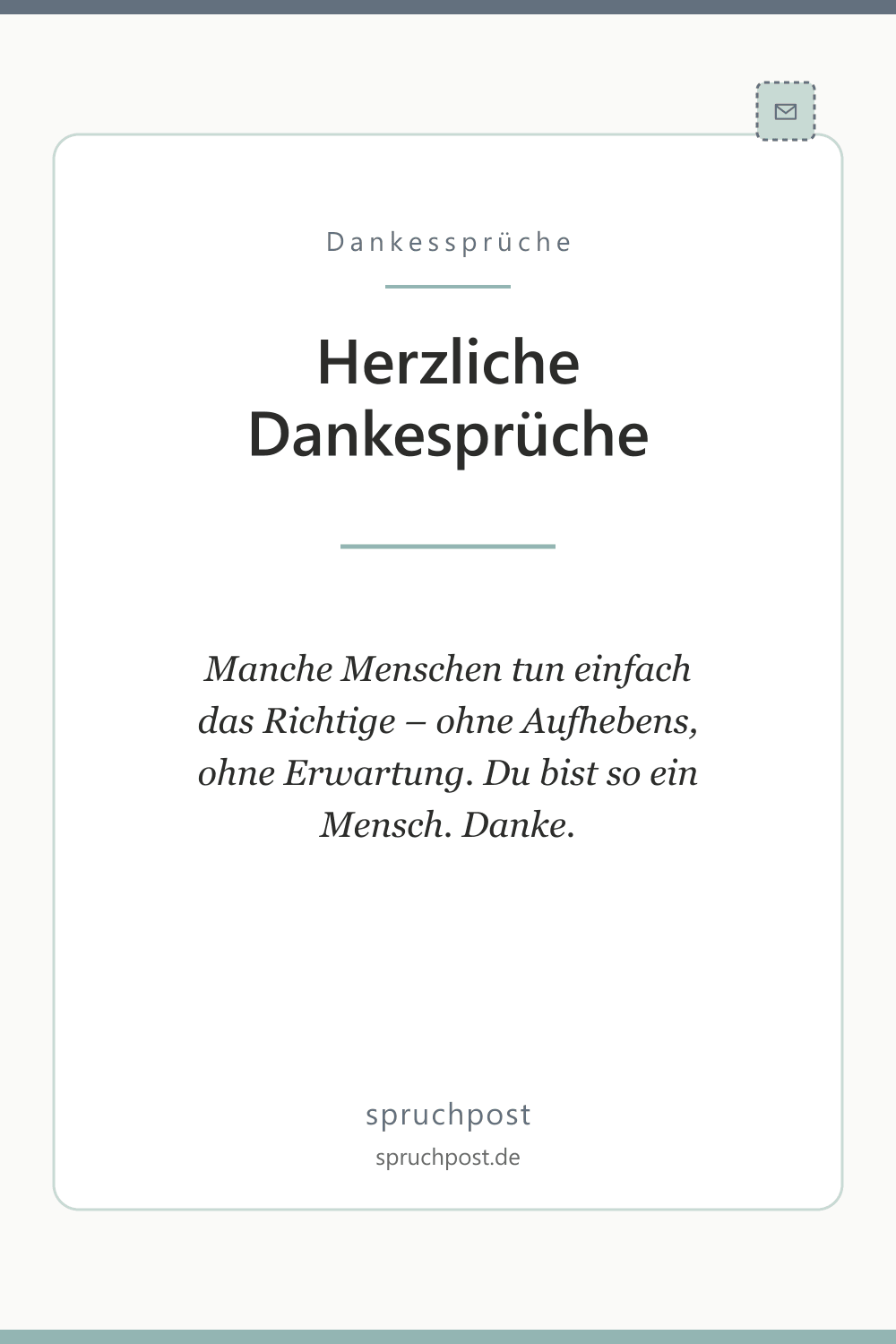 Spruchbild: Herzliche Dankesprüche