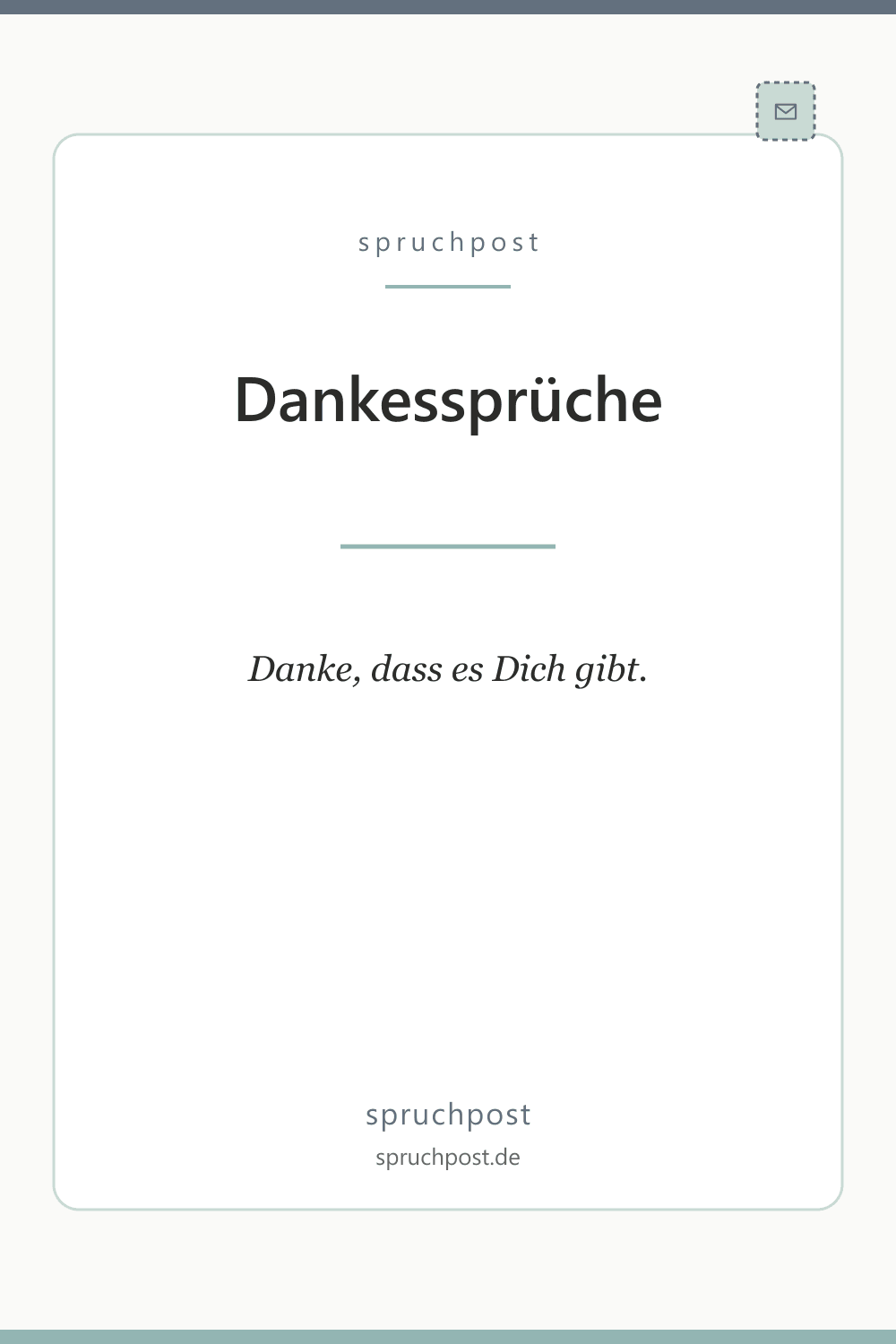 Spruchbild: Dankessprüche