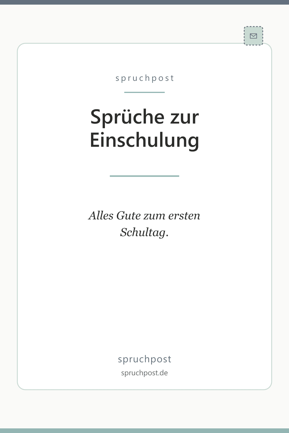Spruchbild: Sprüche zur Einschulung