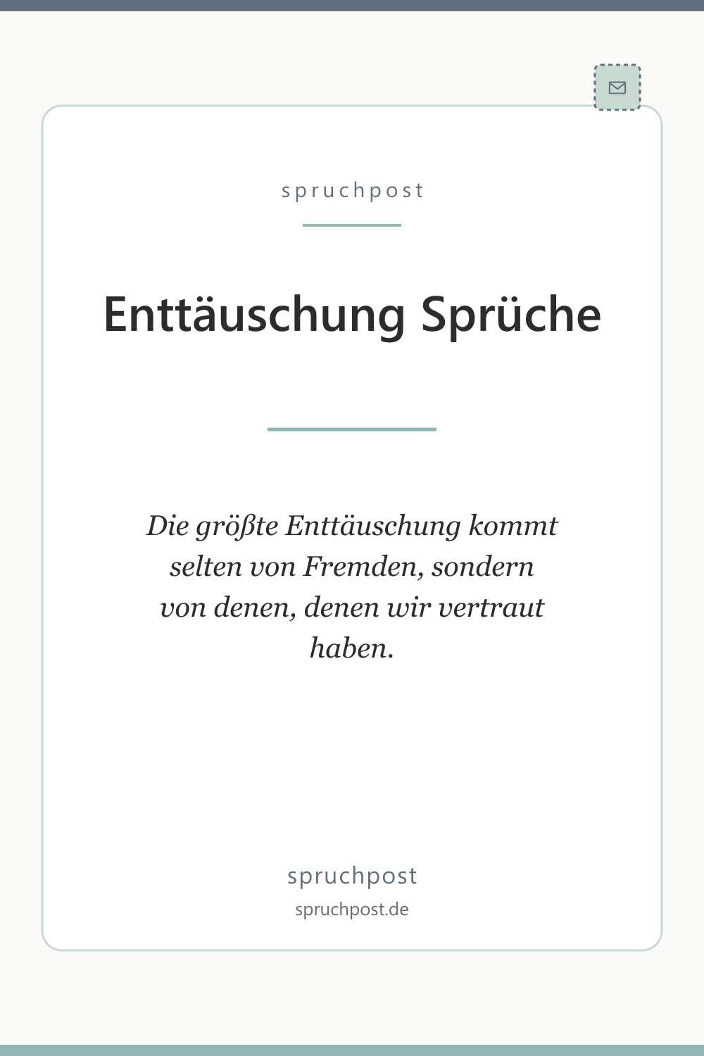 Spruchbild: Enttäuschung Sprüche