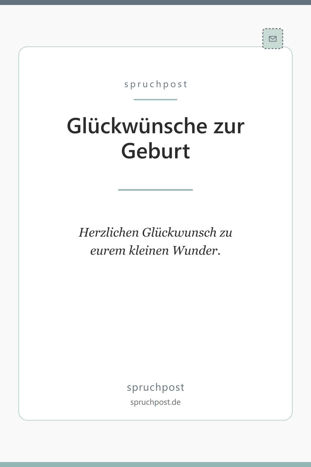 Spruchbild: Glückwünsche zur Geburt