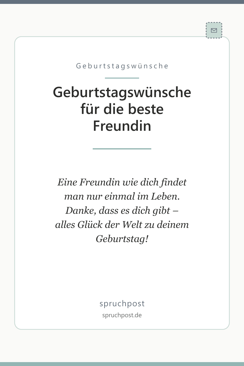 Spruchbild: Geburtstagswünsche für die beste Freundin