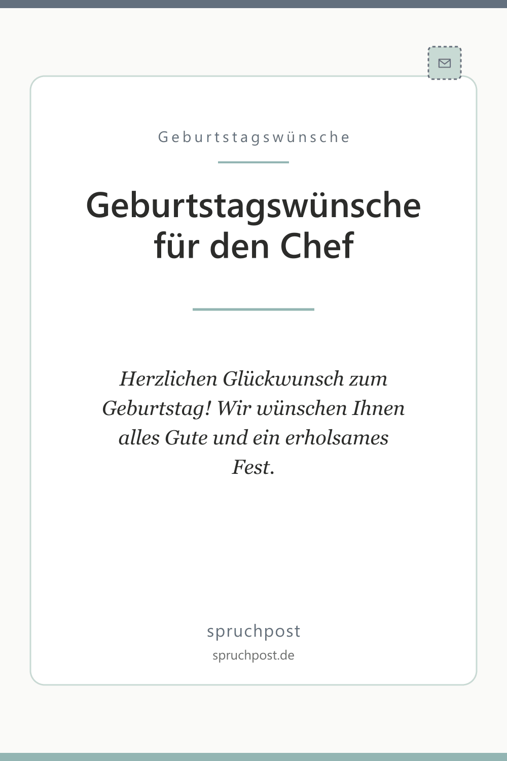 Spruchbild: Geburtstagswünsche für den Chef