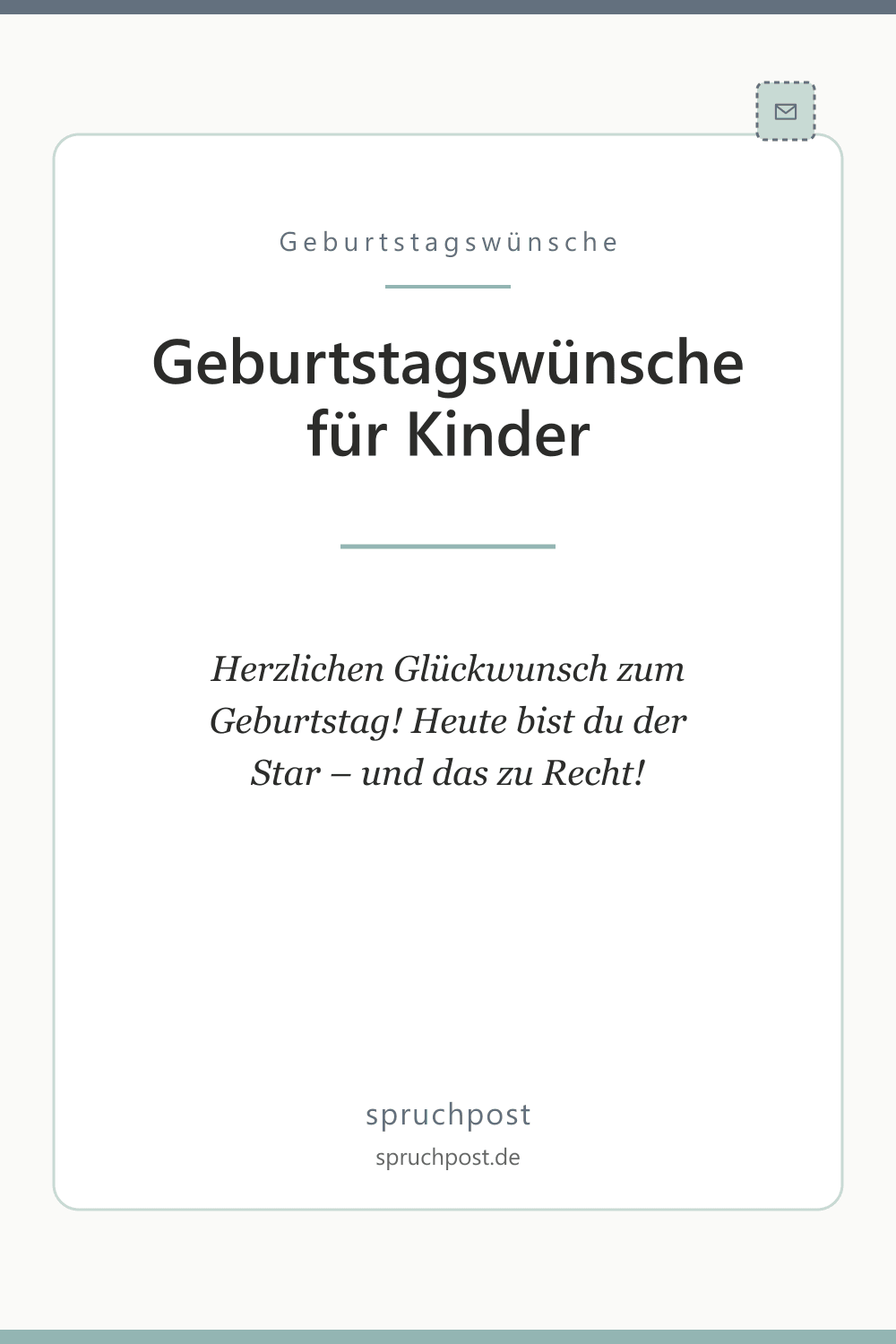 Spruchbild: Geburtstagswünsche für Kinder