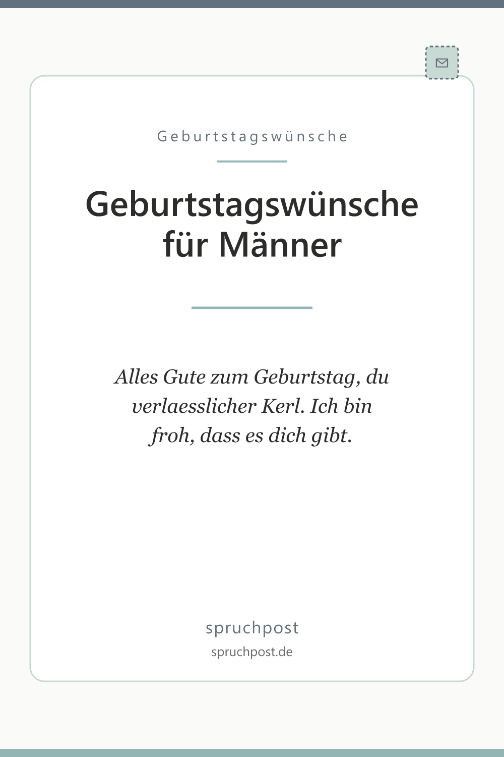 Spruchbild: Geburtstagswünsche für Männer