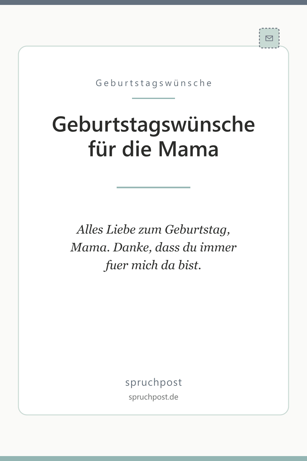 Spruchbild: Geburtstagswünsche für die Mama