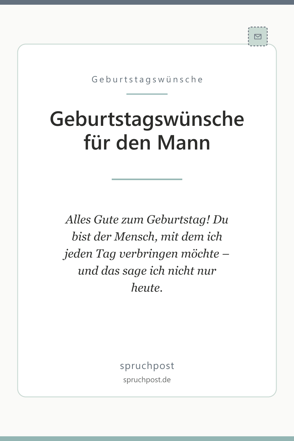 Spruchbild: Geburtstagswünsche für den Mann