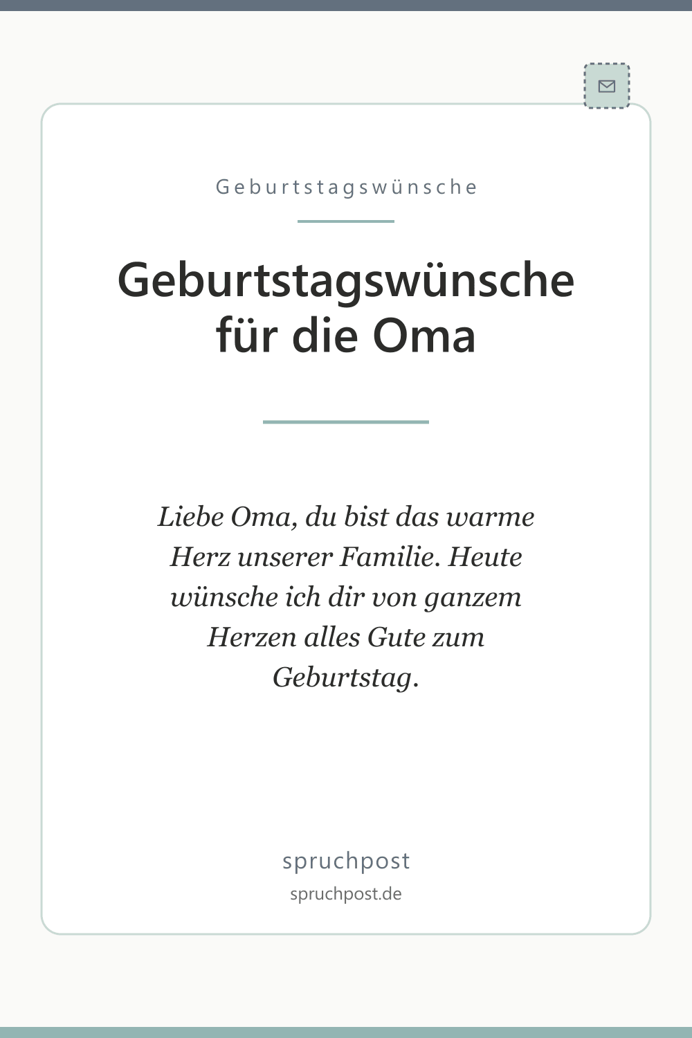 Spruchbild: Geburtstagswünsche für die Oma