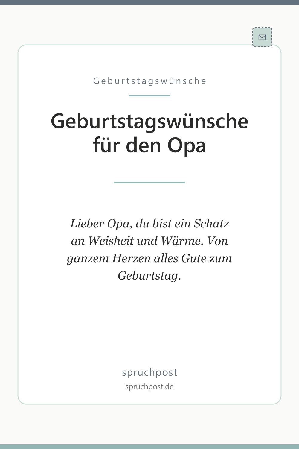 Spruchbild: Geburtstagswünsche für den Opa