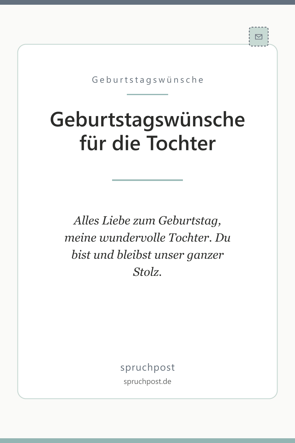 Spruchbild: Geburtstagswünsche für die Tochter