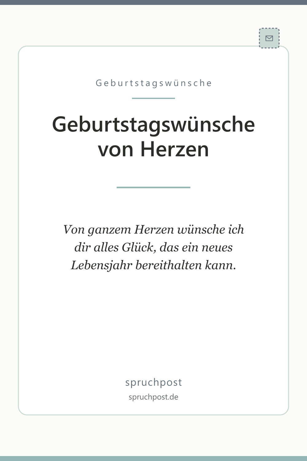 Spruchbild: Geburtstagswünsche von Herzen