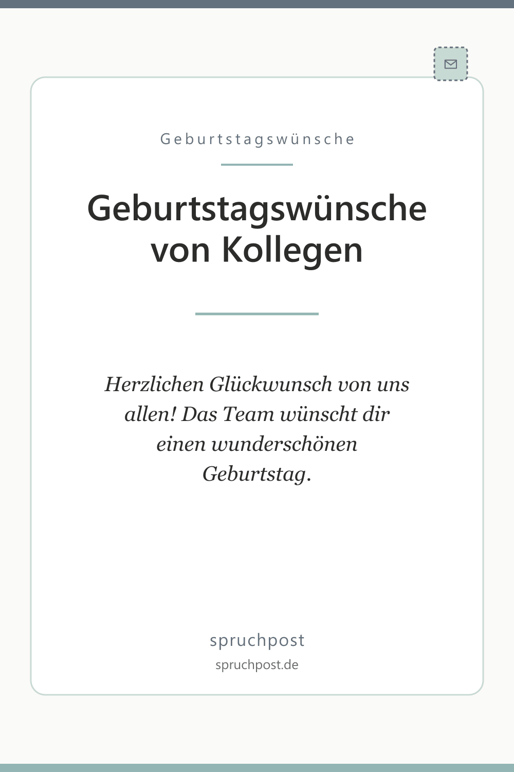 Spruchbild: Geburtstagswünsche von Kollegen