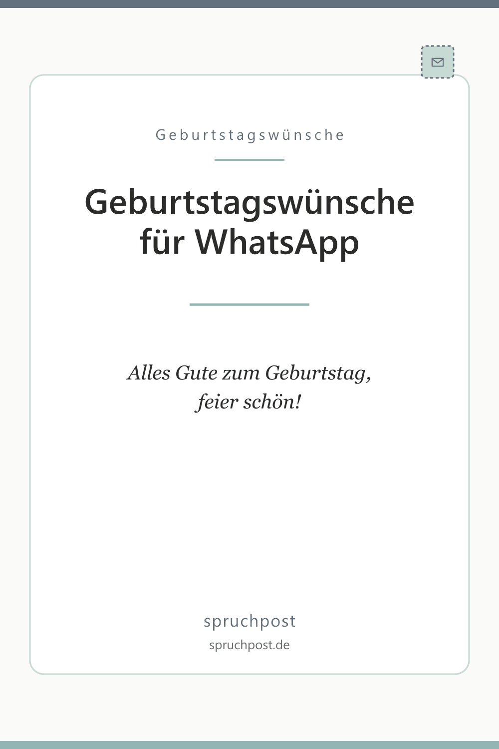 Spruchbild: Geburtstagswünsche für WhatsApp