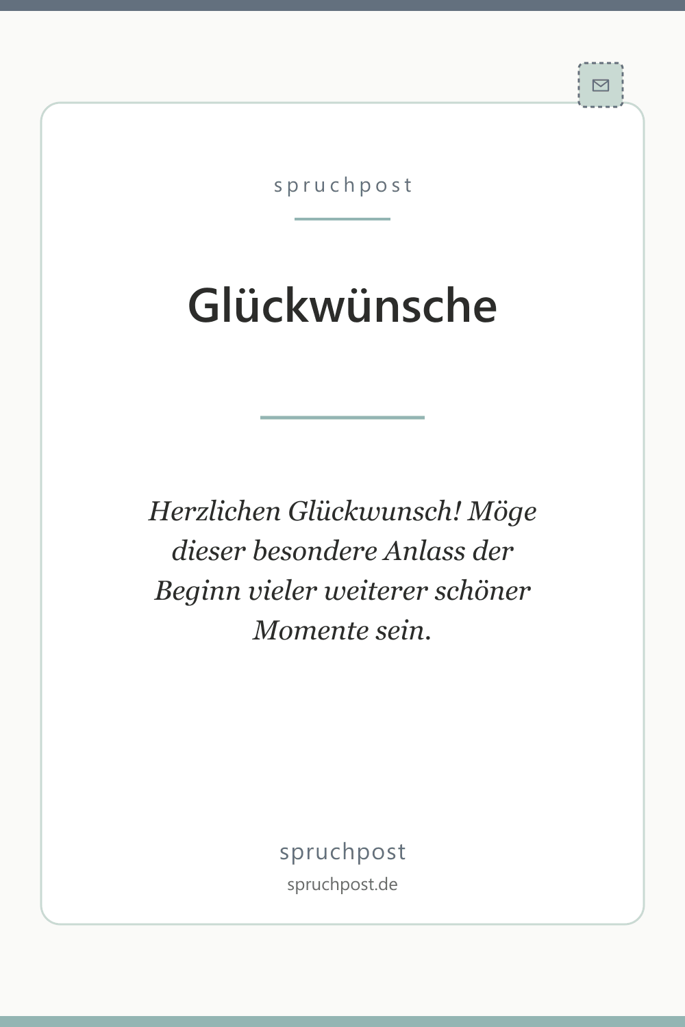 Spruchbild: Glückwünsche