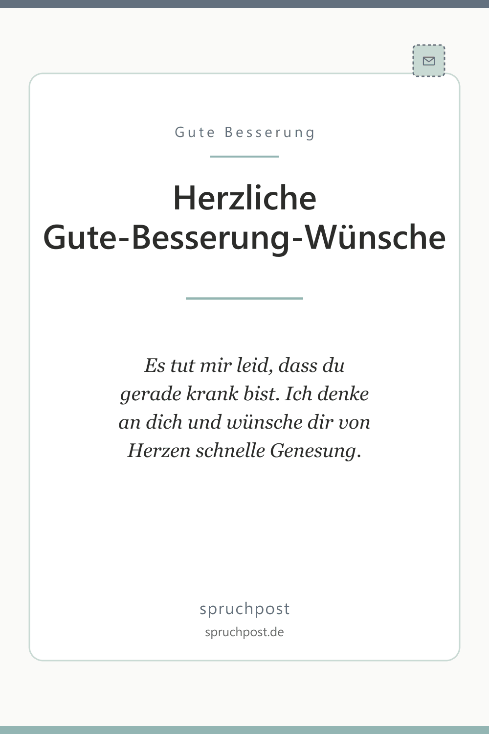 Spruchbild: Herzliche Gute-Besserung-Wünsche