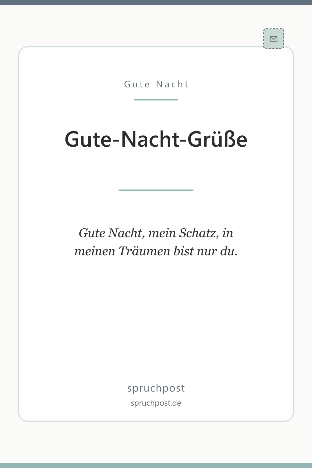 Spruchbild: Romantische Gute-Nacht-Grüße
