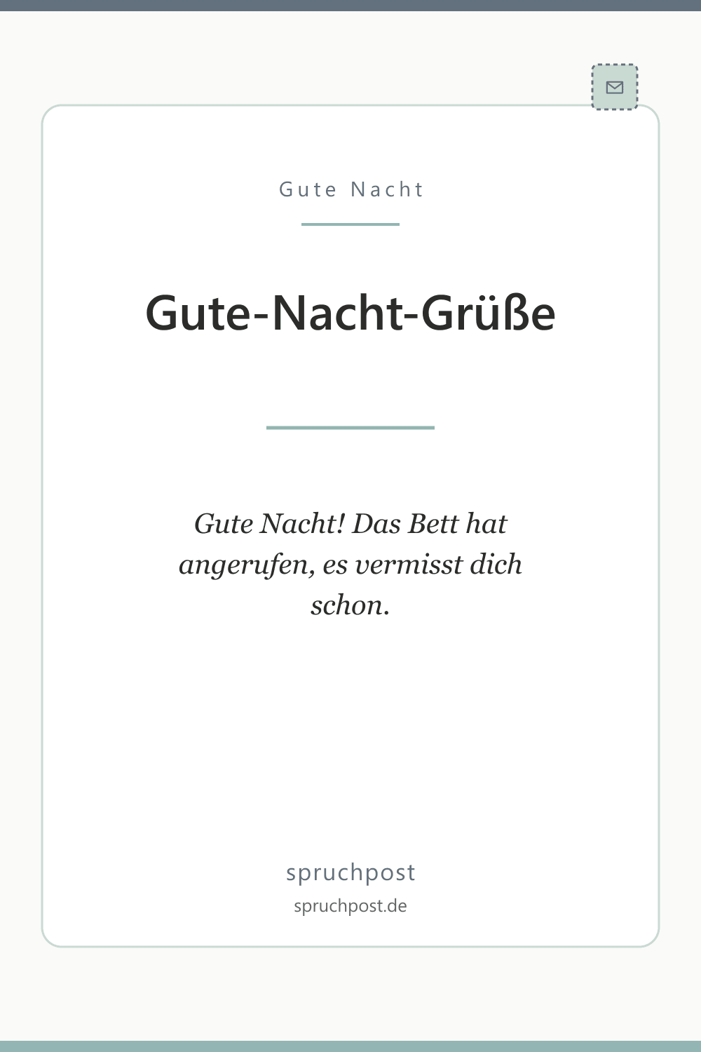Spruchbild: Lustige Gute-Nacht-Grüße