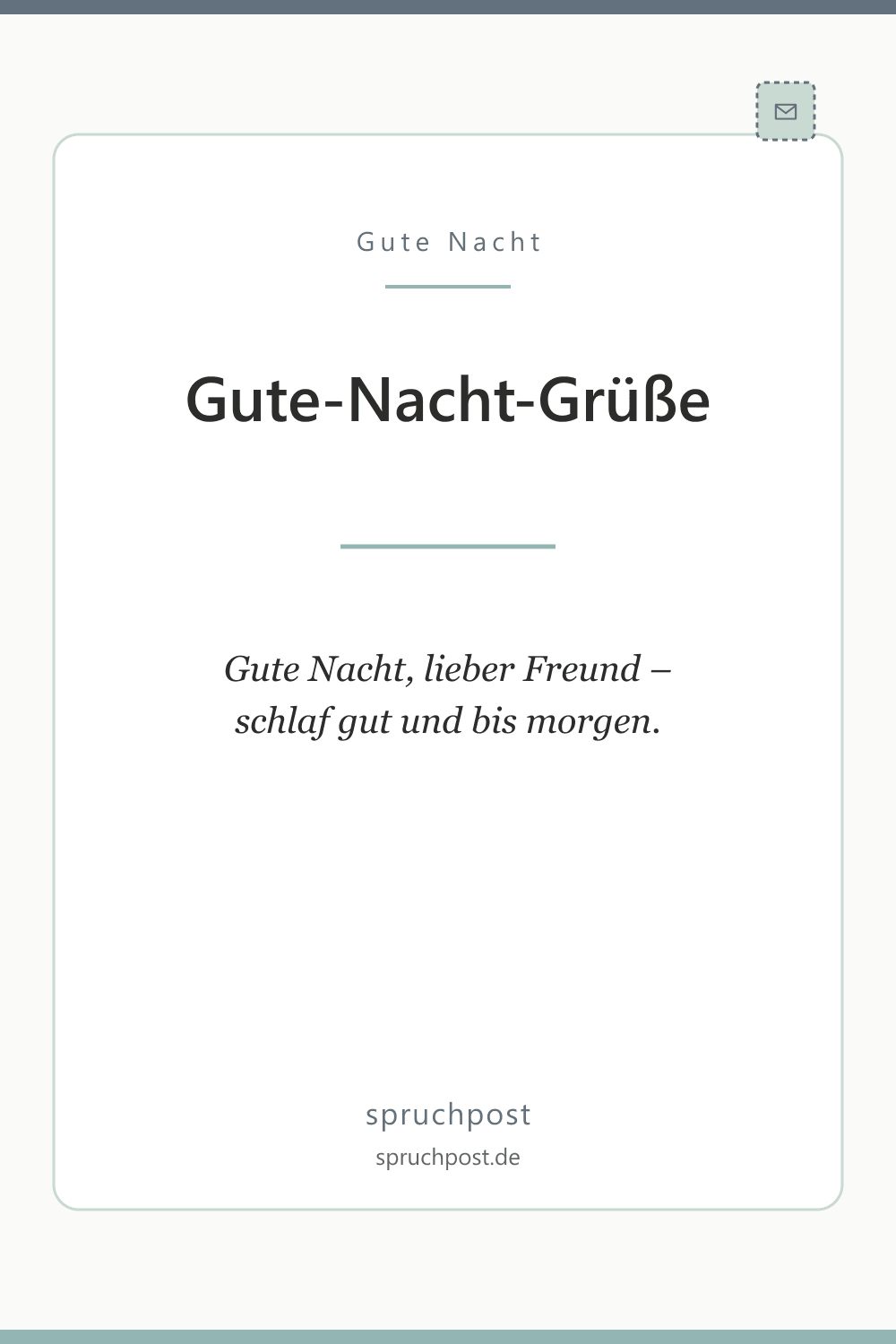 Spruchbild: Gute Nacht für Freunde