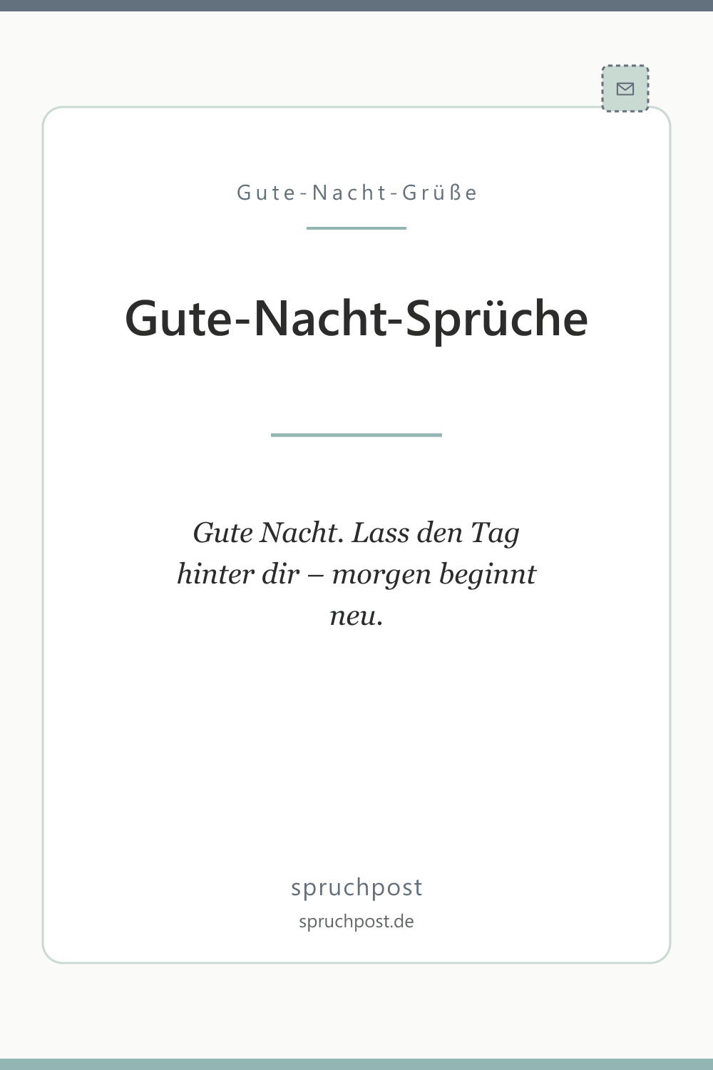 Spruchbild: Gute-Nacht-Sprüche
