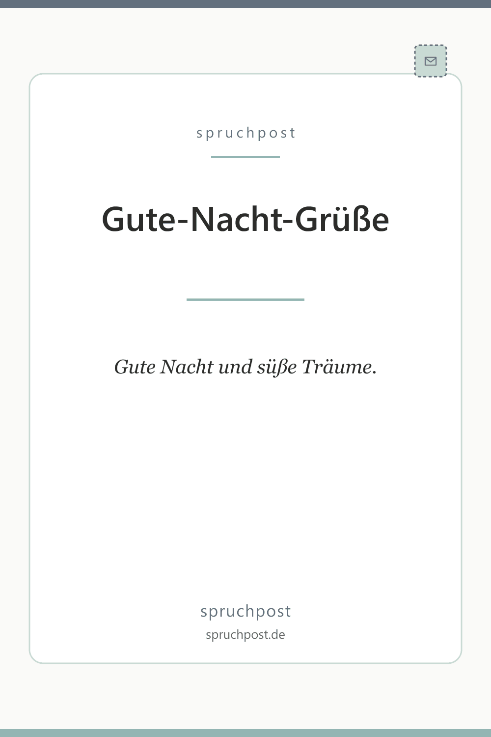 Spruchbild: Gute-Nacht-Grüße