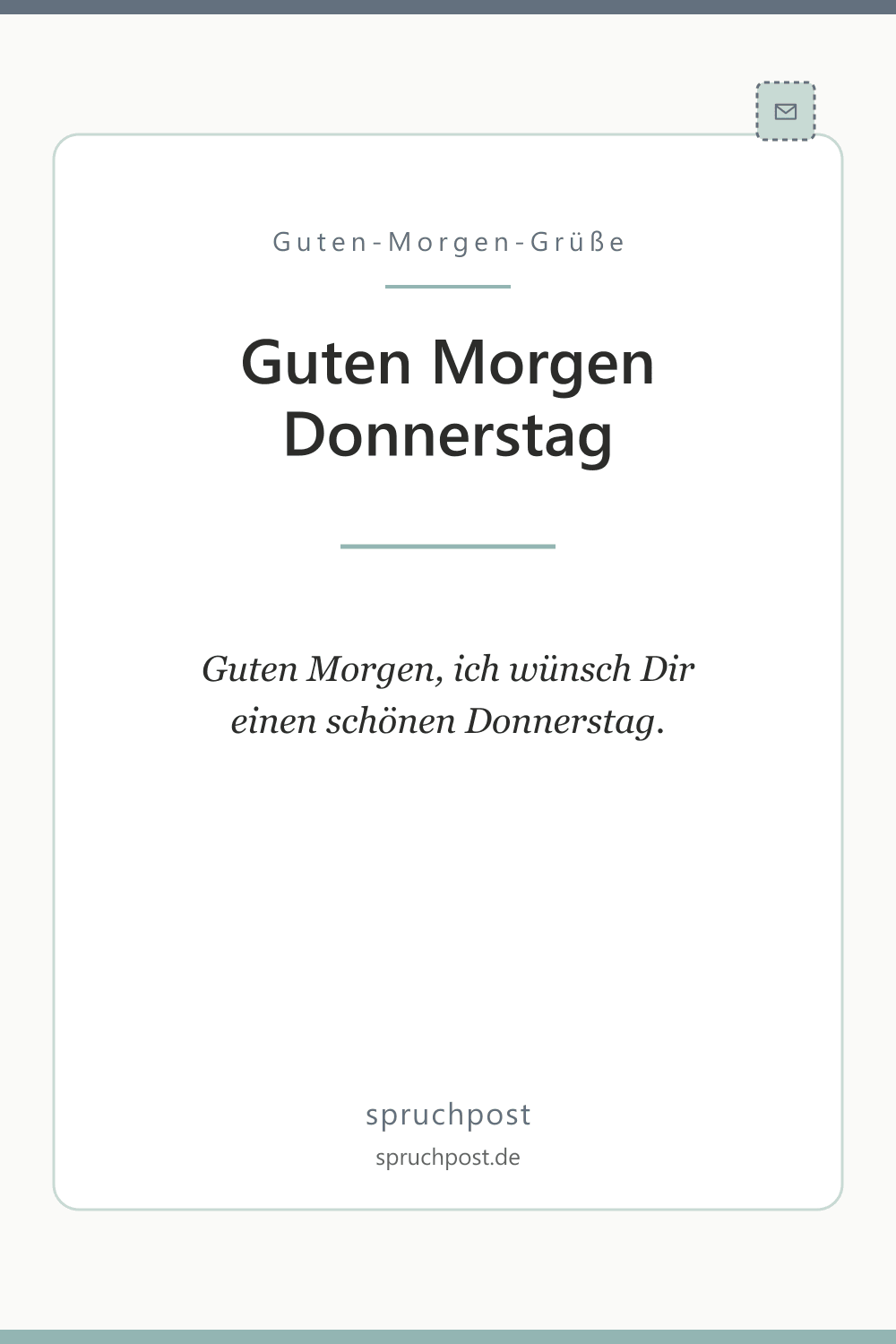 Spruchbild: Herzliche Grüße zum Donnerstag