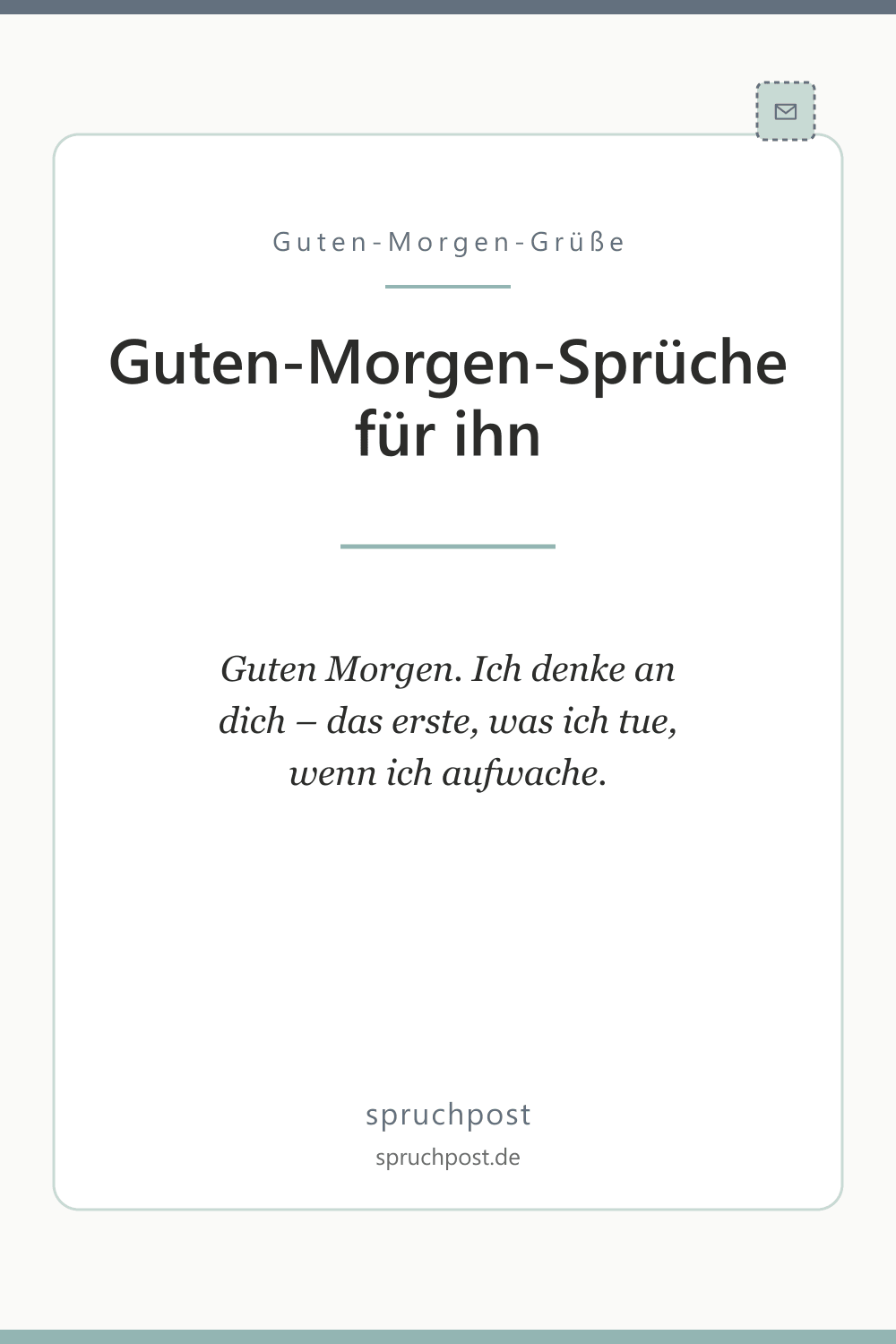 Spruchbild: Guten-Morgen-Sprüche für ihn