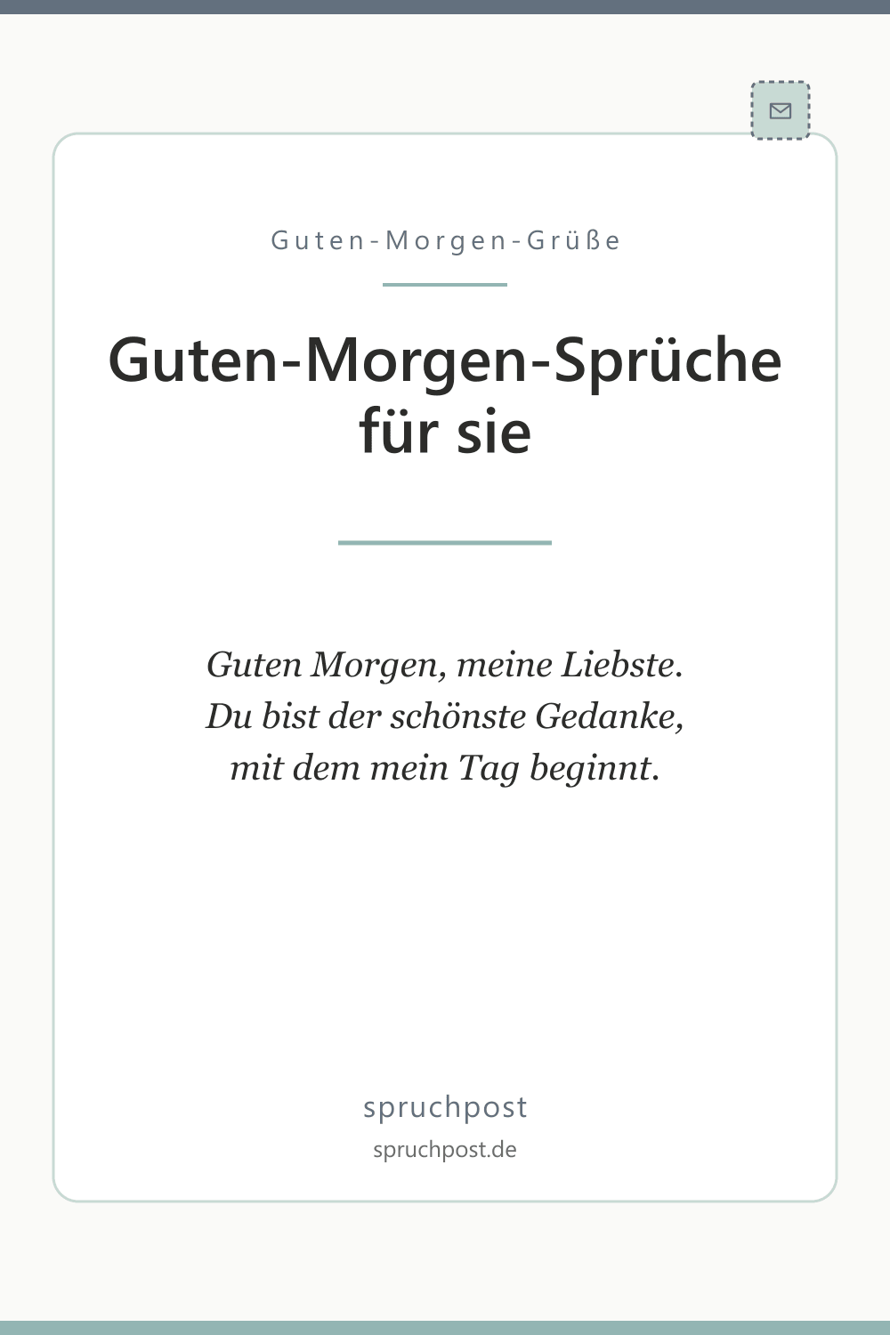 Spruchbild: Guten-Morgen-Sprüche für sie