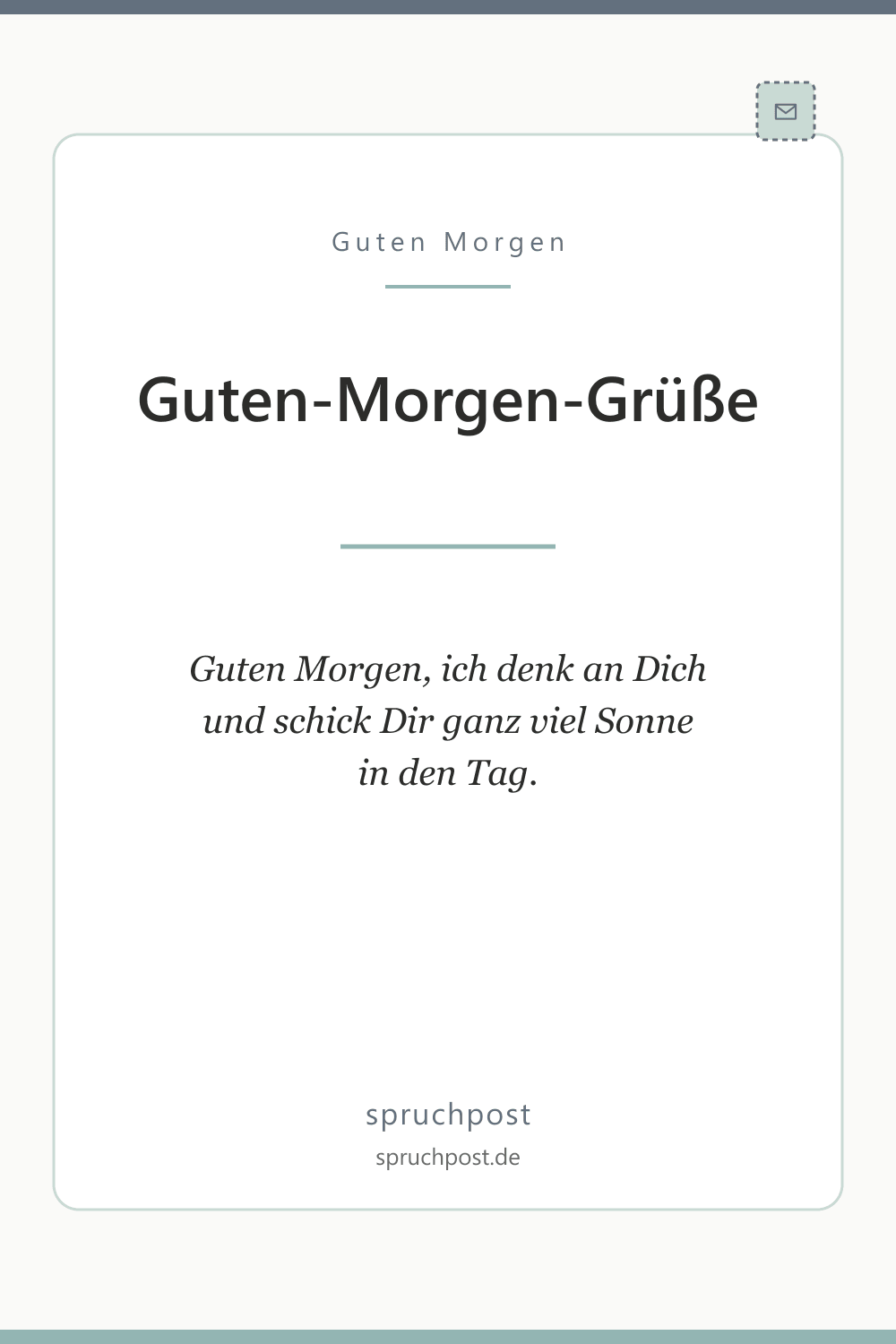 Spruchbild: Herzliche Guten-Morgen-Grüße