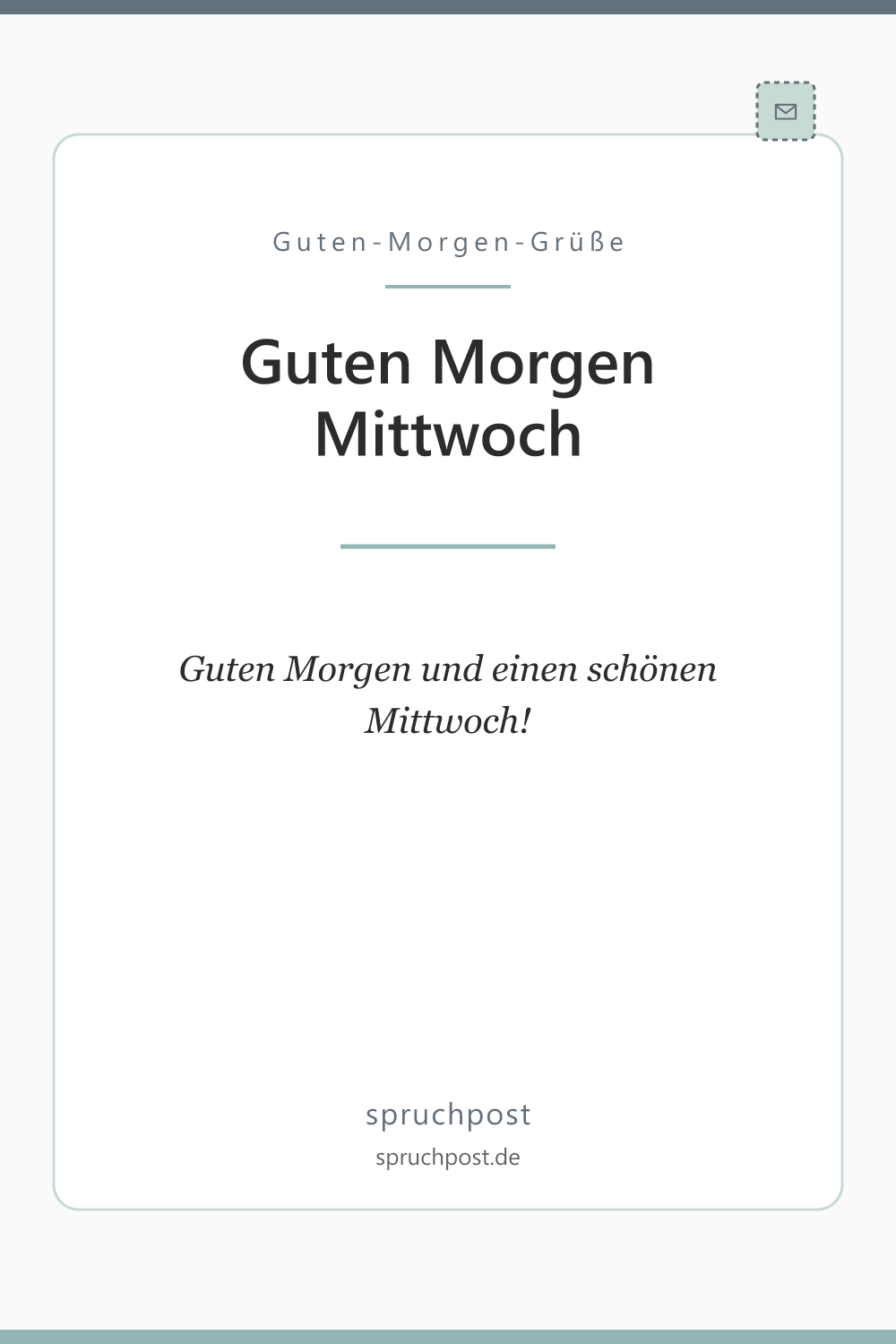 Spruchbild: Kurze Mittwoch-Grüße für WhatsApp