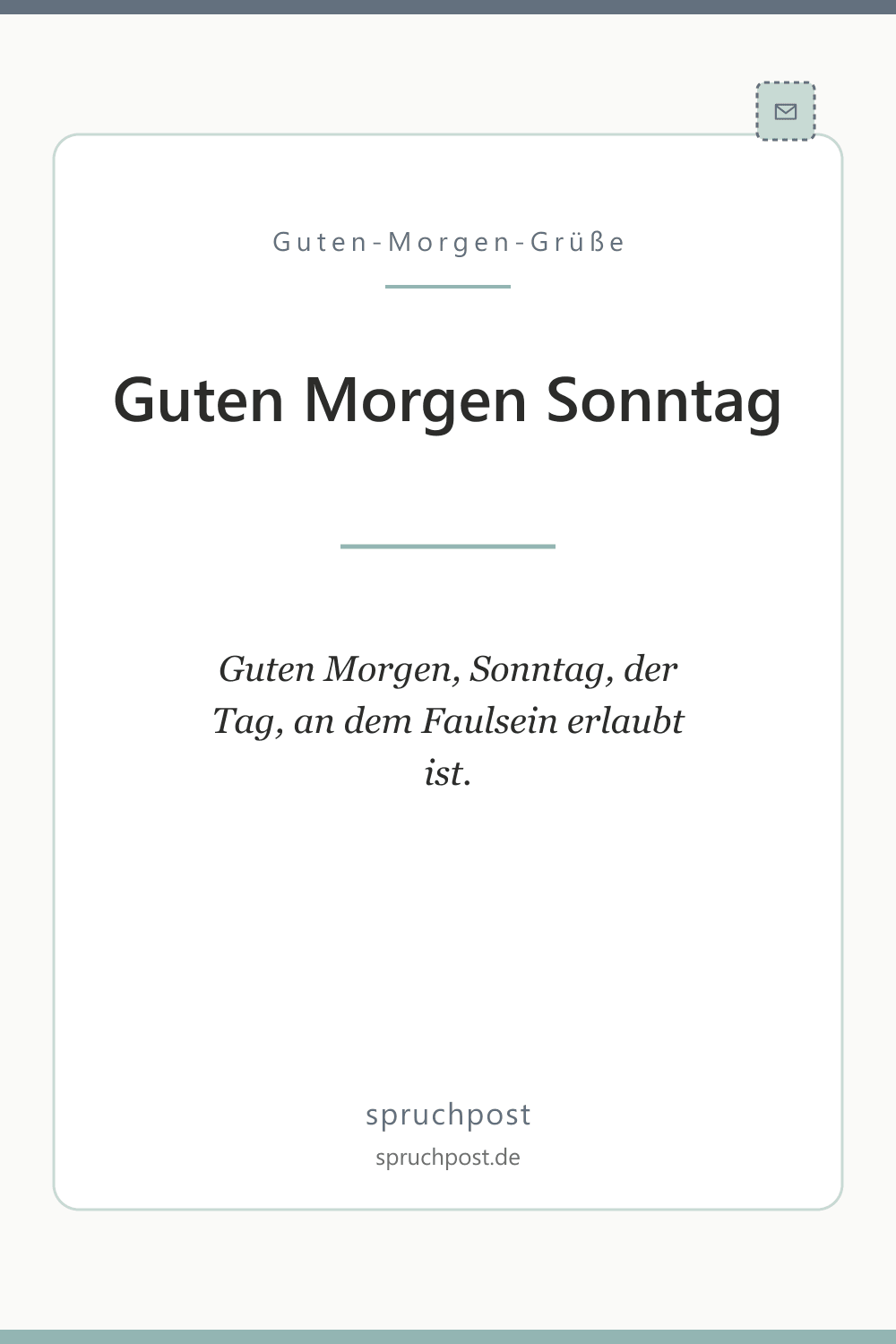 Spruchbild: Lustige Grüße zum Sonntag