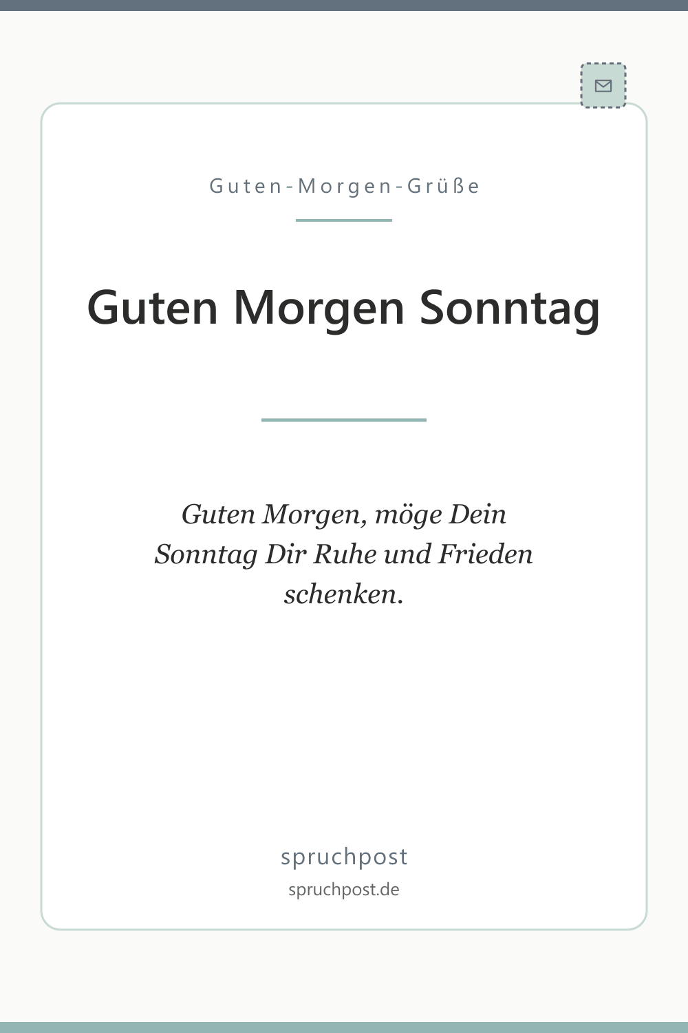 Spruchbild: Besinnliche Grüße zum Sonntag
