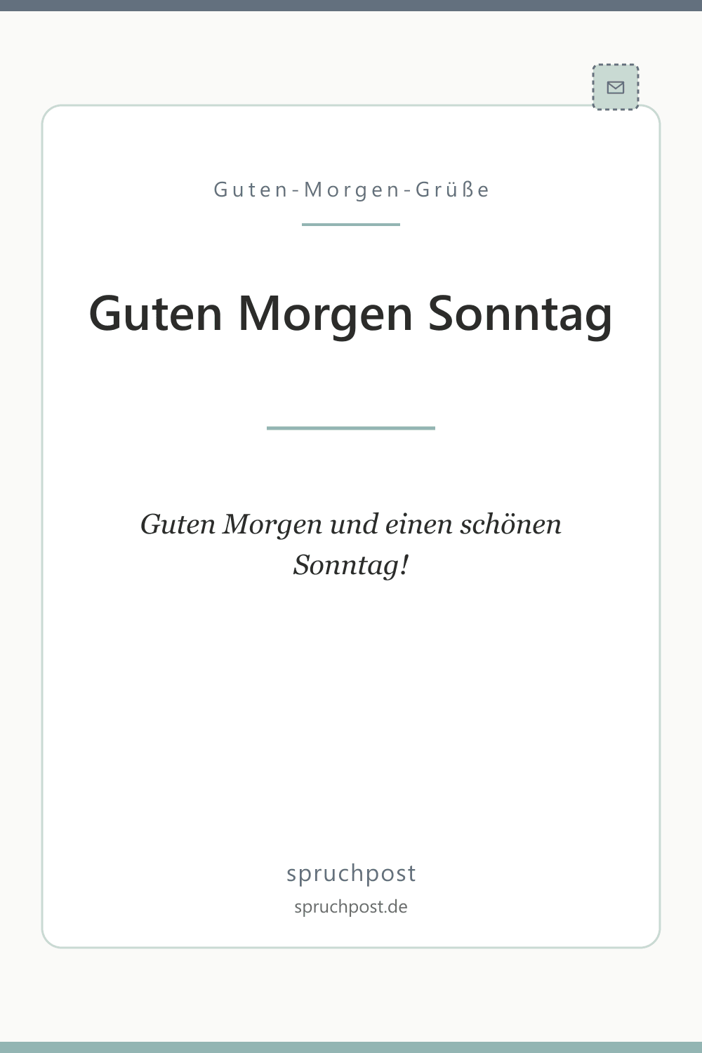 Spruchbild: Kurze Sonntag-Grüße für WhatsApp