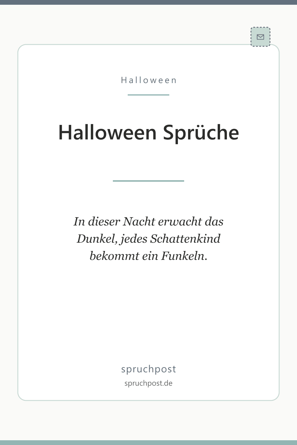 Spruchbild: Gruselige Halloween Sprüche