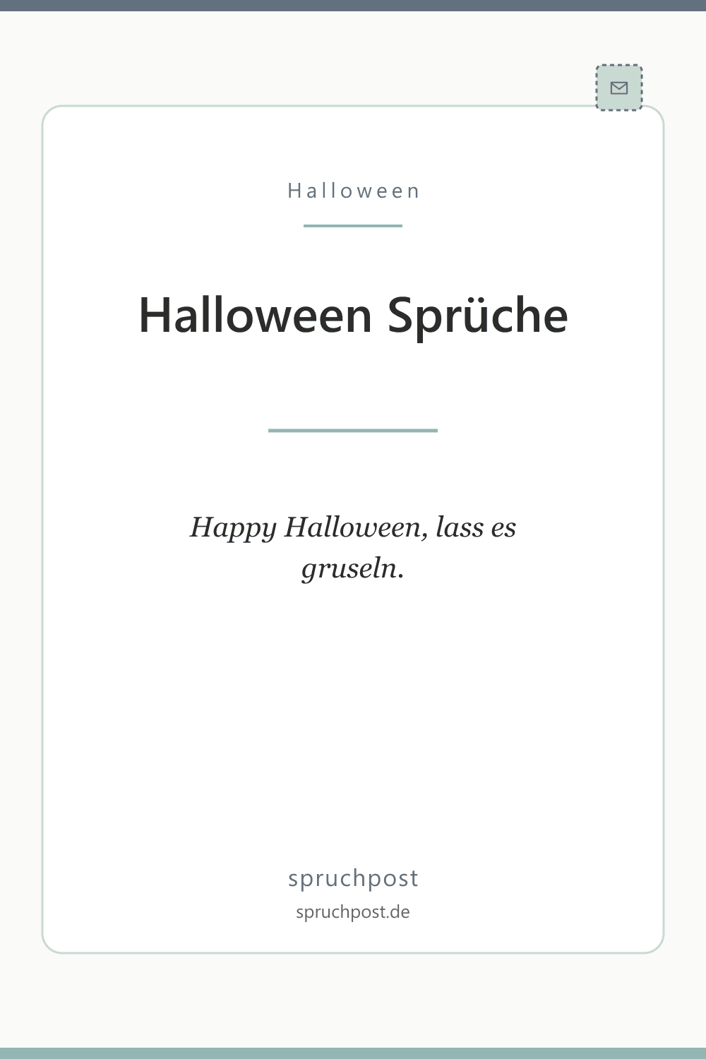 Spruchbild: Kurze Halloween Sprüche
