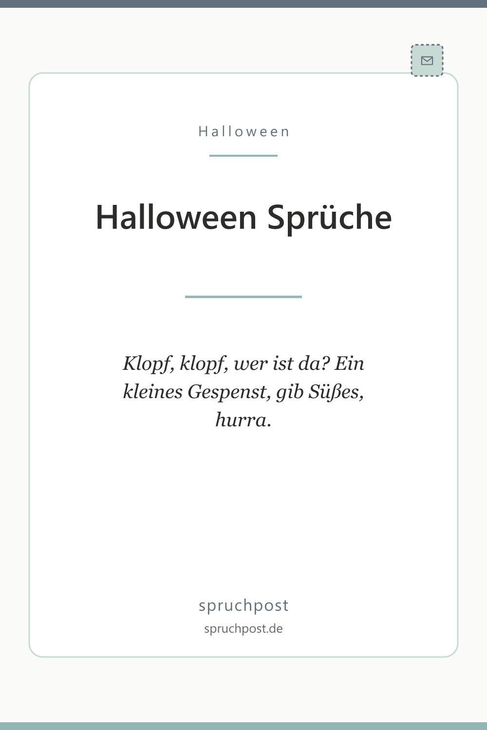 Spruchbild: Halloween Sprüche für Kinder