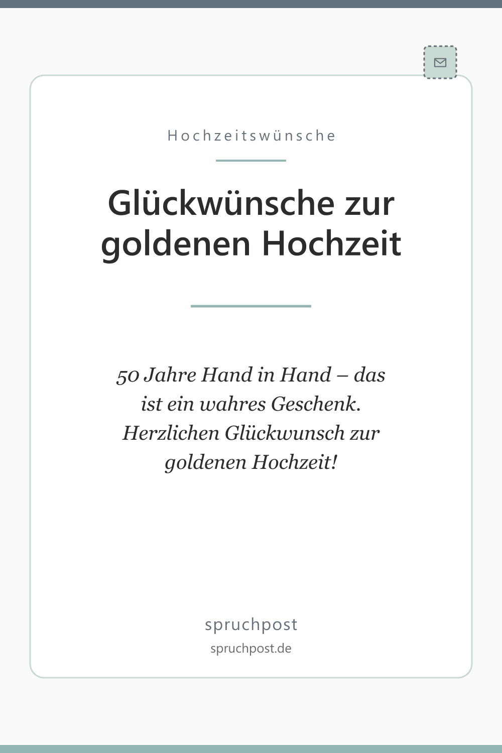 Spruchbild: Glückwünsche zur goldenen Hochzeit