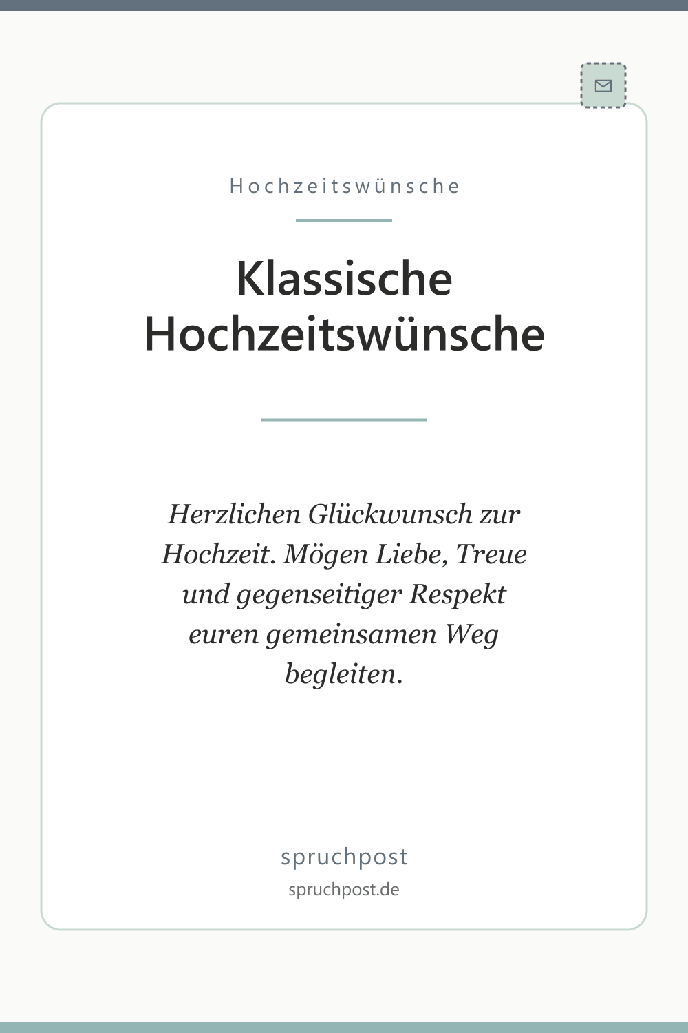 Spruchbild: Klassische Hochzeitswünsche