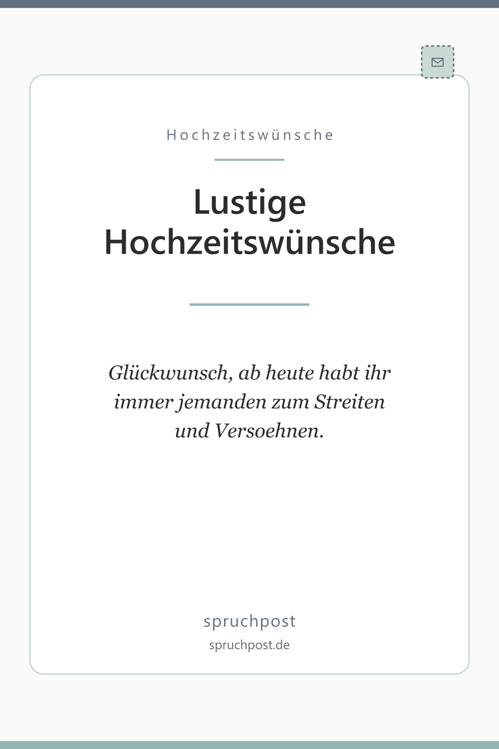 Spruchbild: Lustige Hochzeitswünsche