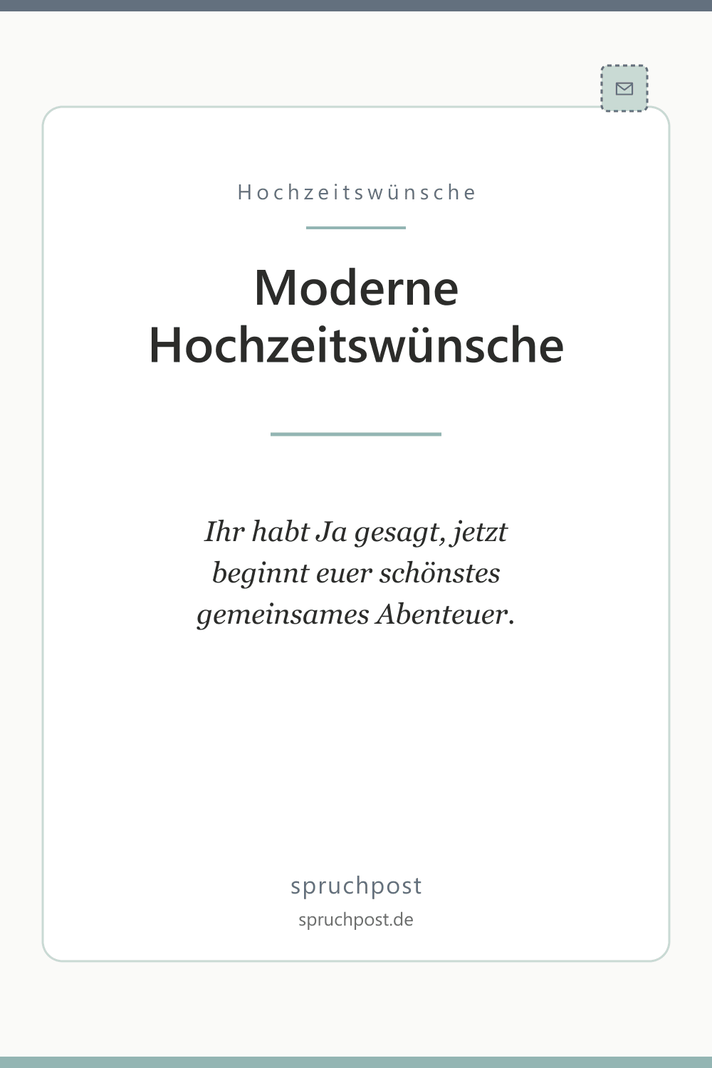 Spruchbild: Moderne Hochzeitswünsche