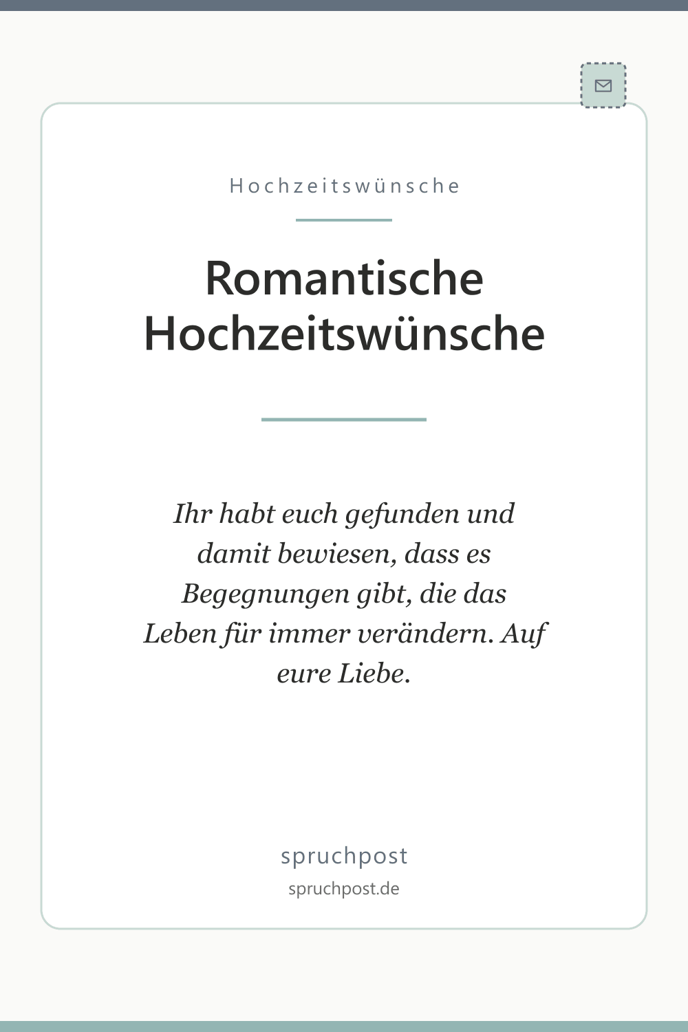 Spruchbild: Romantische Hochzeitswünsche