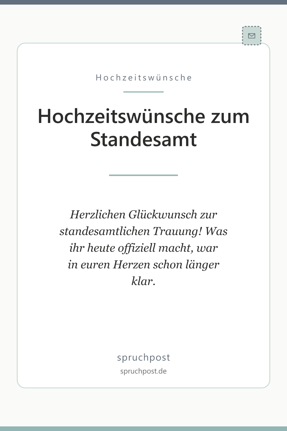 Spruchbild: Hochzeitswünsche zum Standesamt