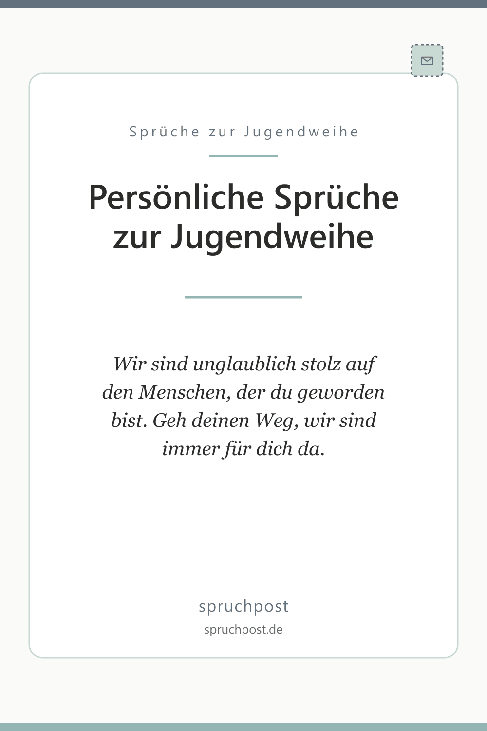Spruchbild: Persönliche Sprüche zur Jugendweihe