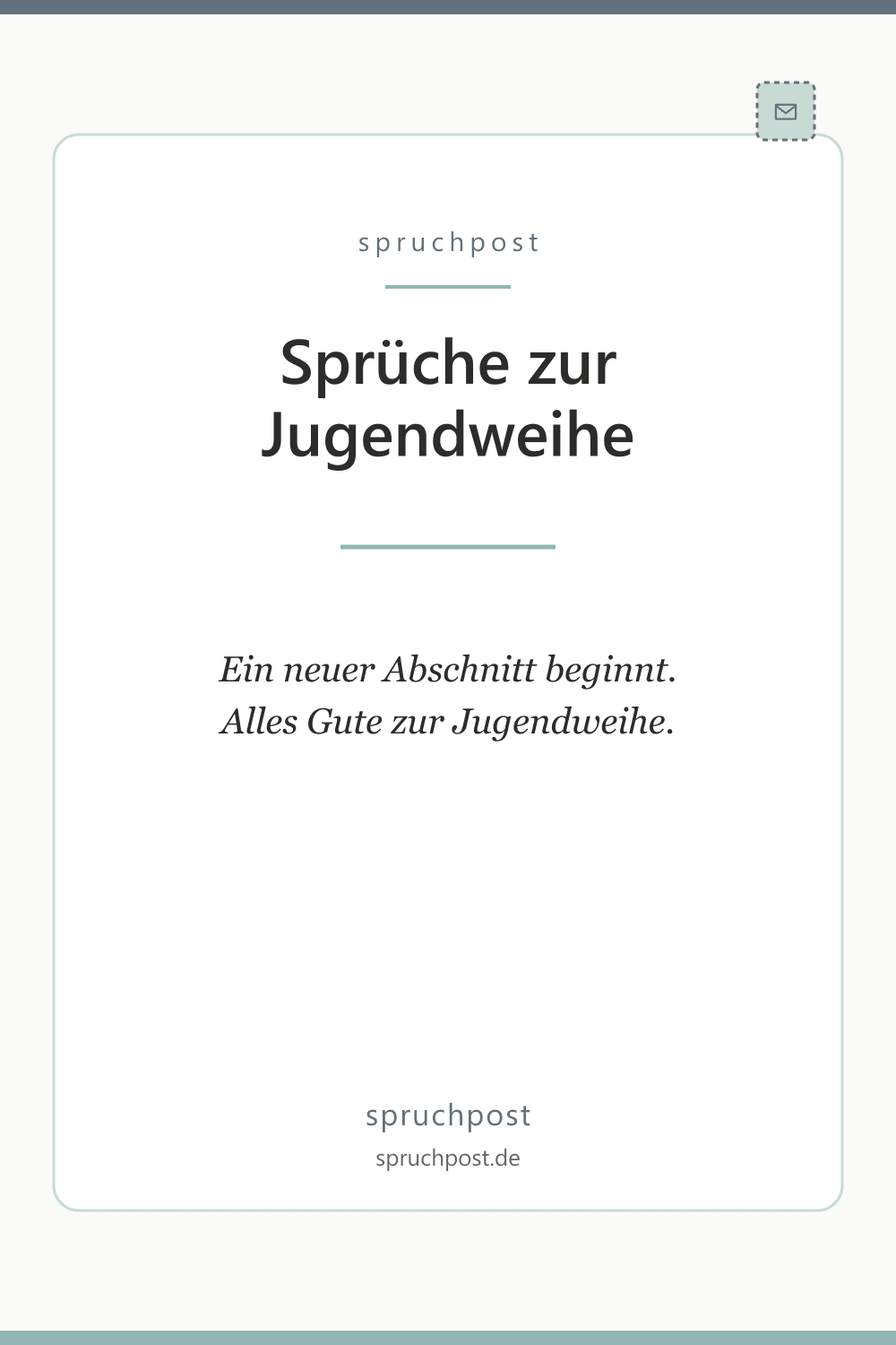 Spruchbild: Sprüche zur Jugendweihe