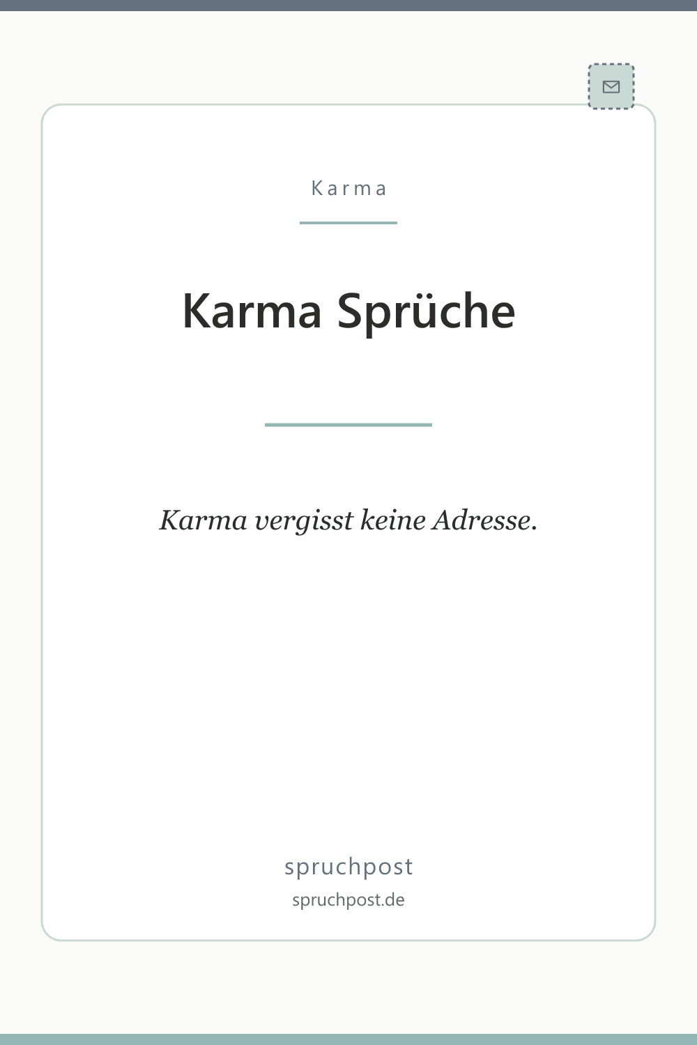 Spruchbild: Kurze Karma Sprüche