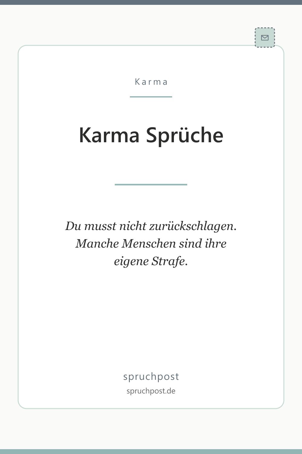 Spruchbild: Loslassen statt Rache