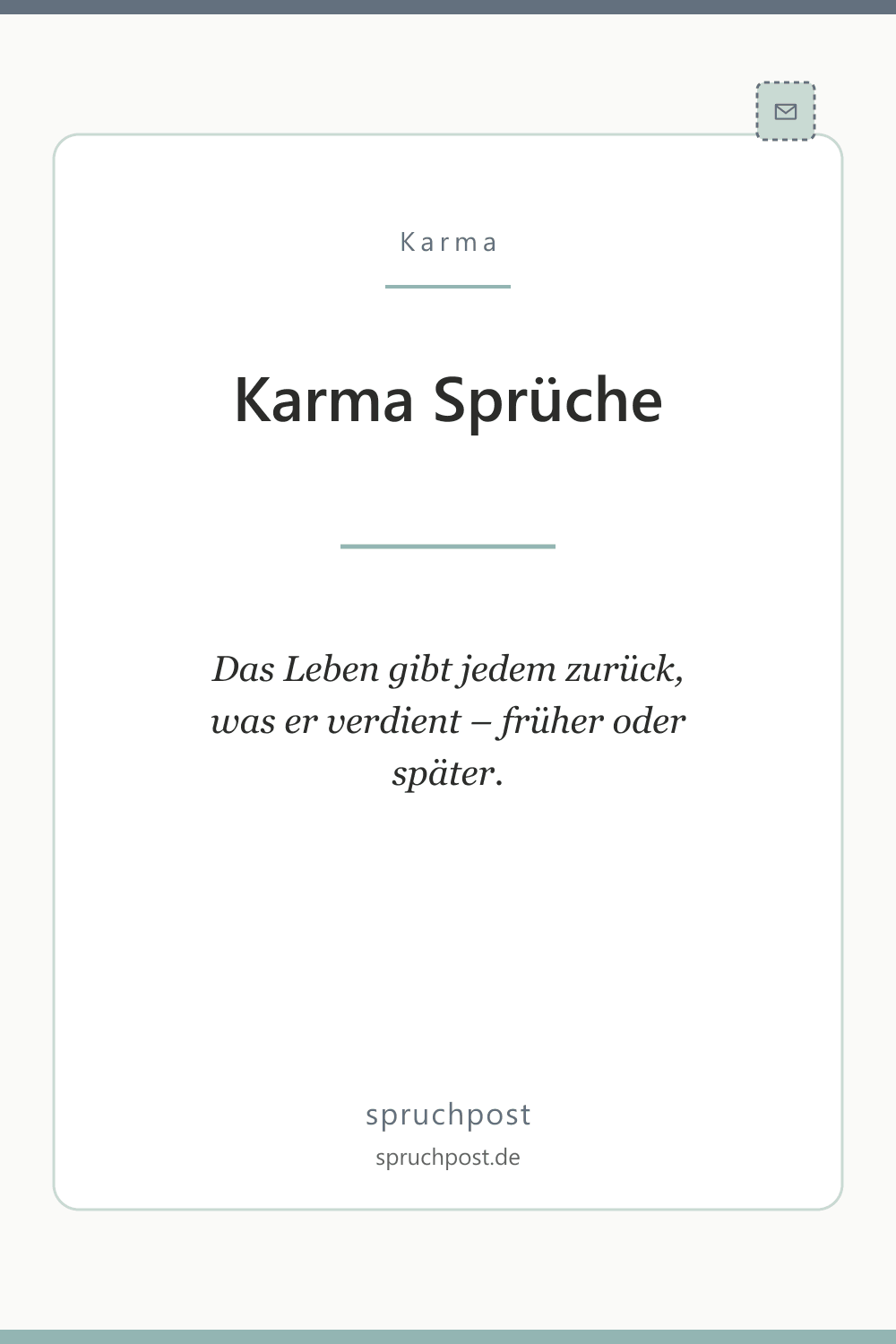 Spruchbild: Karma & Gerechtigkeit