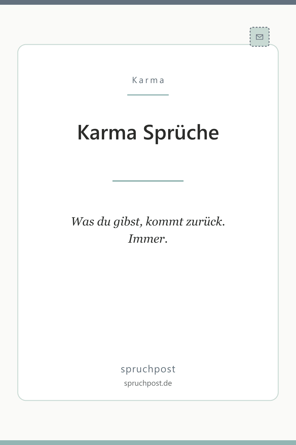Spruchbild: Karma-Sprüche für WhatsApp & Status